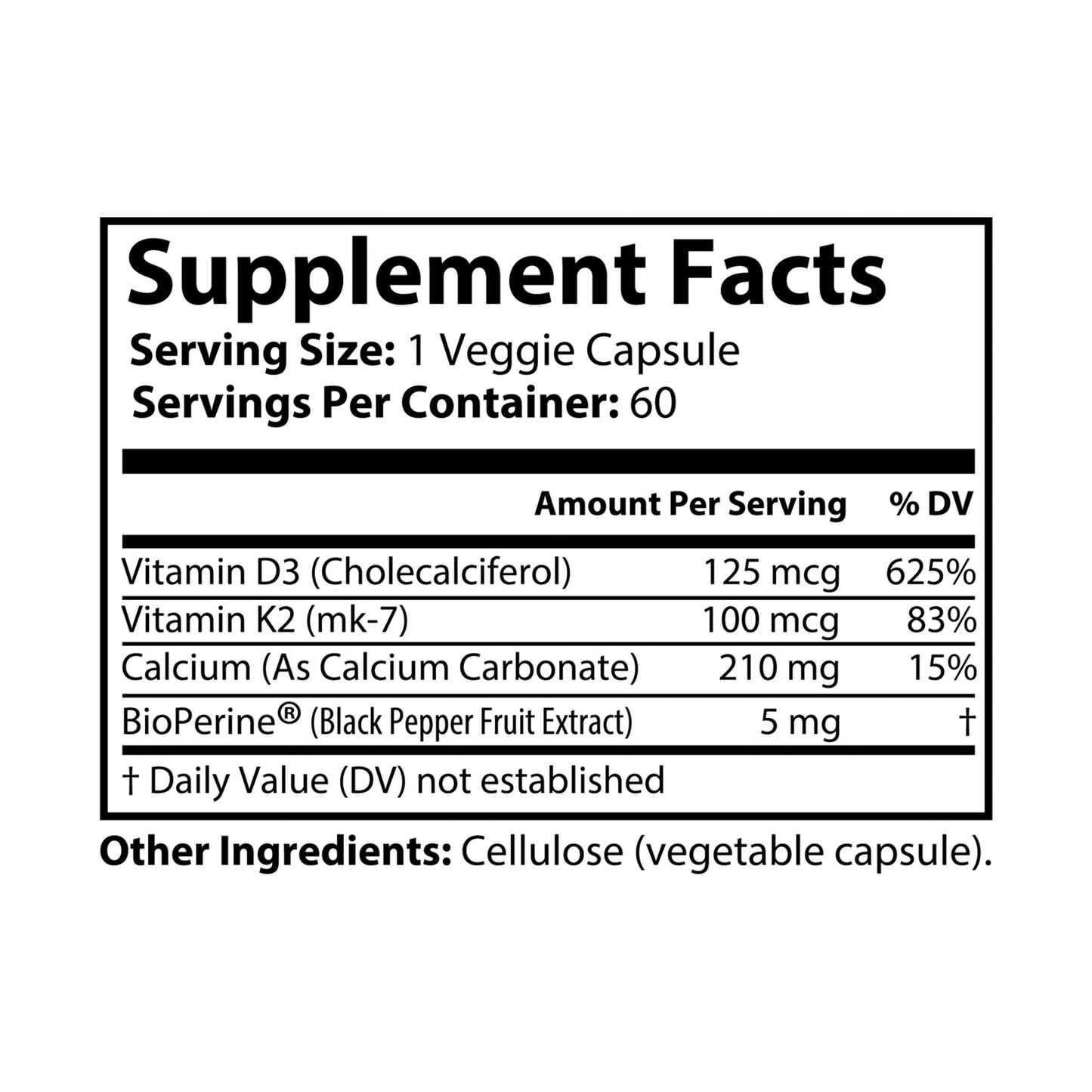 Vitamin K2 + D3 Supplement