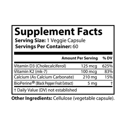 Vitamin K2 + D3 Supplement